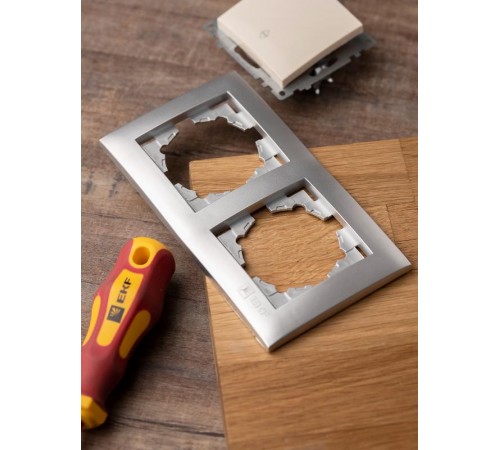 Валенсия Рамка 2-местная сталь EKF   EWM-G-302-30   EKF