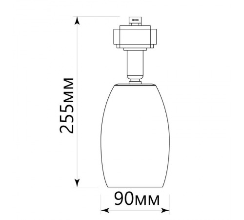 Светильник светодиодный трековый AL156 под лампу E14, черный  41052  Feron