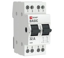 Трехпозиционный переключатель 2P 32А EKF Basic  tps-2-32  EKF
