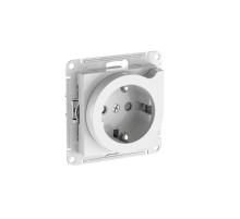 AtlasDesign Белый Розетка с заземлением со шторками с выталкивателем,16А,механизм, быстрозажимные клеммы  ATN000147S  SE