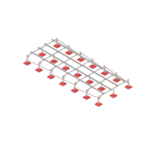 Опорная конструкция для установки оборудования TECHNORAPTOR FOOT 2500х6000 HD  KM-TR-F-SSEI-2500-6000 HD  КМ - профиль