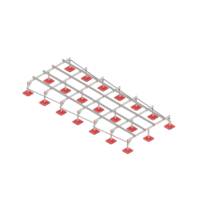 Опорная конструкция для установки оборудования TECHNORAPTOR FOOT 2500х6000  KM-TR-F-SSEI-2500-6000  КМ - профиль