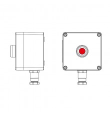 Взрывозащищенный пост управления из полиэстера CPE-P-03-(1xP1R(11))-1xKH2MHK(C)1Ex d e IIC Т5 Gb / Ex tb IIIC T95°C Db IP66/КЗ  2231.031.22.1214  DK