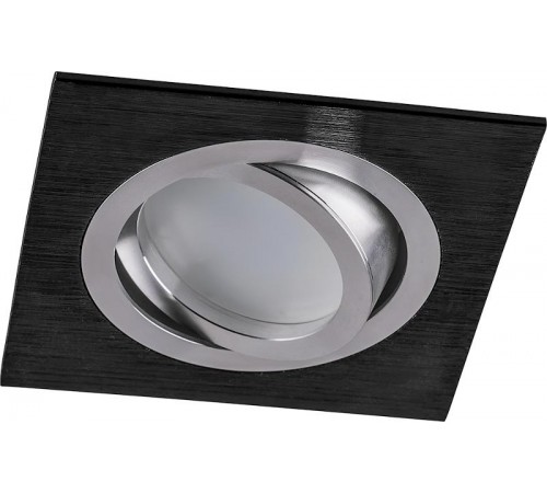 Светильник точечный встраиваемый под лампу DL2801 MR16 50W G5.3 "квадрат", черный  32638  FERON