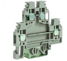 DAS.4/LI, 2х уровневый проходной зажим бежевый  с лампой/LED  ZDS123  DKC