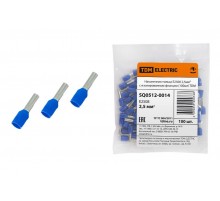 Наконечник-гильза Е2508 2,5мм2 с изолированным фланцем (100шт)   SQ0512-0014  TDM