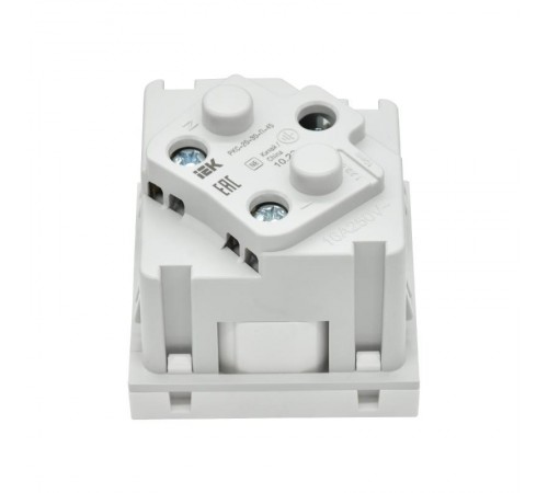 PRIMER РКС-20-30-П-45 Розетка 45град з/к з/ш в/з белая  PR-KK40D-RSZH-2-2-45-K01  IEK