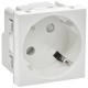 PRIMER РКС-20-30-П-45 Розетка 45град з/к з/ш в/з белая  PR-KK40D-RSZH-2-2-45-K01  IEK