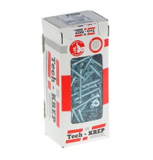 Саморезы универсальные 40х5,0 мм (200 шт) оцинкованные - коробка с окном ( 0,69 кг)  102199  Tech-KREP