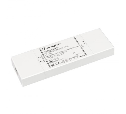 Блок питания ARV-SP-24036-FLAT-PFC (24V, 1.5A, 36W) (Arlight, IP20 Пластик, 5 лет)  033260  Arlight