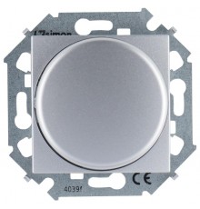 Simon 15 Алюминий Светорегулятор поворотный для светодиодных регулируемых ламп 230В, 5-215Вт, винт. зажим  1591796-033  Simon