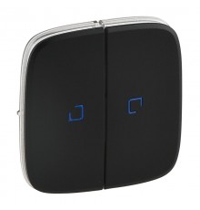 Valena ALLURE Антрацит Клавиша 2-ая с подсветкой/индикацией  755228  Legrand