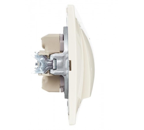 КВАРТА Кремовый Выключатель 1-клавишный с индикацией 10А ВС10-1-1-ККм  EVK11-K33-10-DM  GENERICA