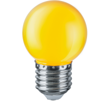 Лампа светодиодная для белт лайта 1Вт Е27 230В желтый NLL-G45-1-230-Y-E27 шарик цветной  71830  Navigator