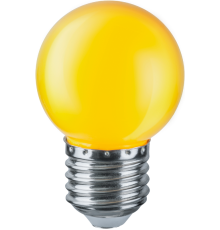 Лампа светодиодная для белт лайта 1Вт Е27 230В желтый NLL-G45-1-230-Y-E27 шарик цветной  71830  Navigator