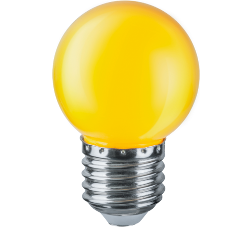 Лампа светодиодная для белт лайта 1Вт Е27 230В желтый NLL-G45-1-230-Y-E27 шарик цветной  71830  Navigator