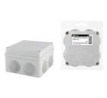 Коробка распределительная о/п 110х110х70мм, крышка на винтах, IP55, 8вх. инд. штрих-код  SQ1401-0124  TDM