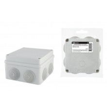 Коробка распределительная о/п 110х110х70мм, крышка на винтах, IP55, 8вх. инд. штрих-код  SQ1401-0124  TDM