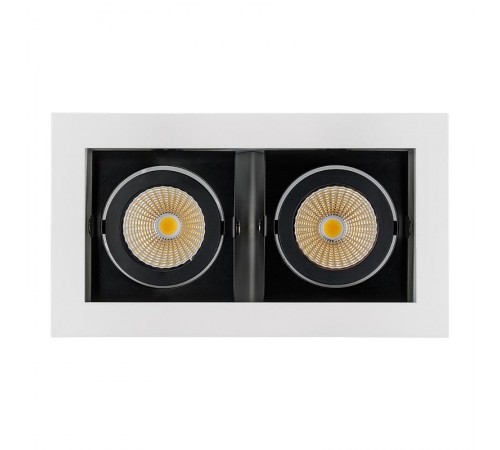 Светильник CL-KARDAN-S180x102-2x9W Warm (WH-BK, 38 deg)  024130  Arlight