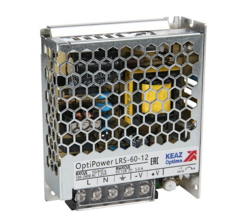 Блок питания панельный OptiPower LRS 60-12 5A  328873  КЭАЗ