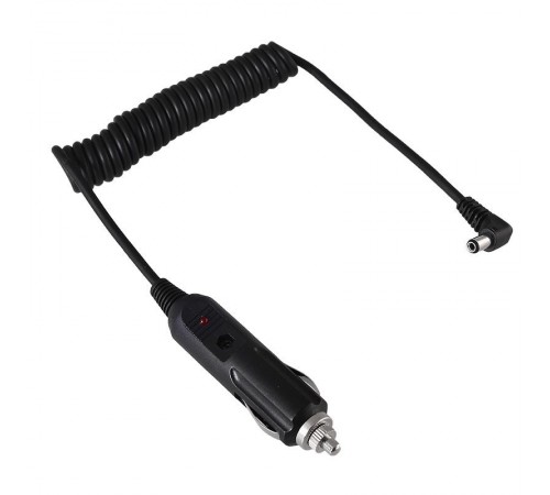 Автозарядка с индикатором (разъем 2.5х5.5) (АЗУ) шнур спираль 1.5 м  16-0234  REXANT