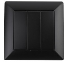 4-106-05 Intro Выключатель тройной, 10А-250В, СУ, Solo, антрацит  Б0043302  Intro