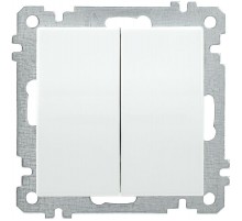BOLERO белый Выключатель 2-клав. 10А  EVB20-K01-10-1 IEK