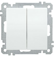 BOLERO белый Выключатель 2-клав. 10А  EVB20-K01-10-1 IEK