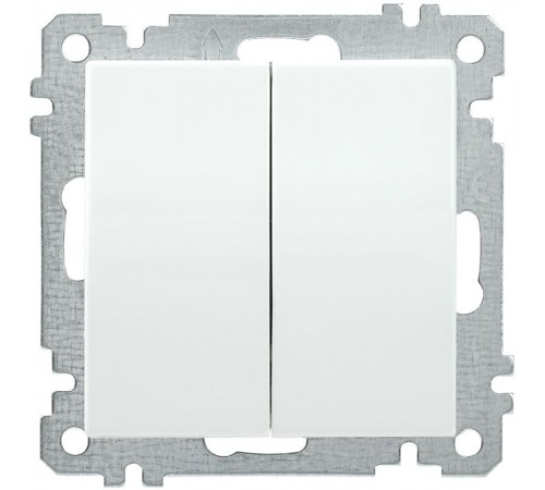 BOLERO белый Выключатель 2-клав. 10А  EVB20-K01-10-1 IEK