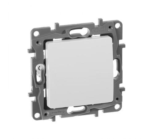 Etika Белый Выключатель 1-клавишный 10А, винтовые клеммы  672201  Legrand