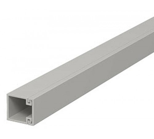 Мини-канал WDK с крышкой 15x15x2000 мм (высота борта 15 мм, крышка 15 мм) ПВХ серый RAL 7030  6024955  OBO Bettermann