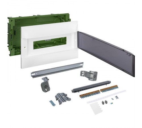 Practibox S Пластиковый щиток Встраиваемый (в полые стены) 1X18 Дымчатая дверь  137576  Legrand