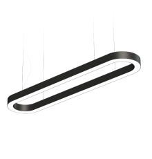 Светильник светодиодный OVAL FLD/P (1500x250x60) 840 BK  1877000100  Световые Технологии