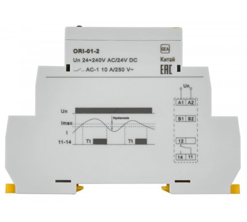 Реле тока ORI. 0,2-2 А. 24-240 В AC / 24 В DC  ORI-01-2  IEK