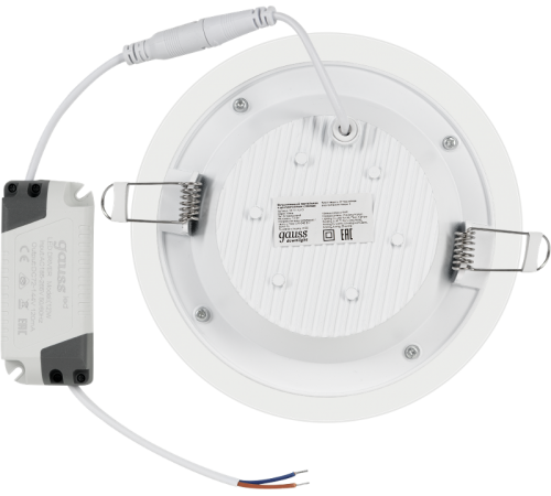 Светильник светодиодный встраиваемый круглый с декоративным стеклом 12W 4000K 1/40  947111212  Gauss