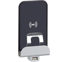 Axolute.Беспроводное зарядное устройство Qi 1А с дополнительным разьемом USB A 5В 2,4А.  H4285CW2  Legrand