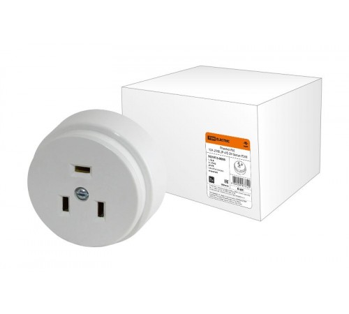 Розетка РШ 32А 250В 2Р+РЕ ОУ белая  SQ1812-0005  TDM