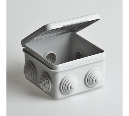 Коробка распределительная для о/п, 80х80х50мм (откид.крышка)  67040М  Рувинил