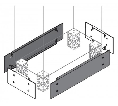 Фланец цоколя 200х400мм ВхШ, 2 шт.  ZN4002  ABB