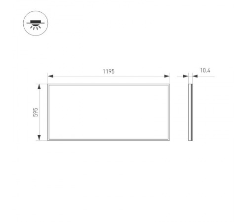 Панель IM-600x1200A-48W Warm White (Arlight, IP40 Металл, 3 года)  023156(1)  Arlight