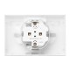Механизм розетки двойной, 16А, IP44, с заземлением, со шторками, с рамкой, с крышками, белый Эпика EKF  UP1-SOW-211-44  EKF