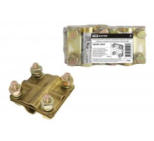 Зажим крестовой стальной с латунным покрытием ЗКСЛ25 стержень - провод 25-95мм2/полоса 3х25мм  SQ2401-0022  TDM