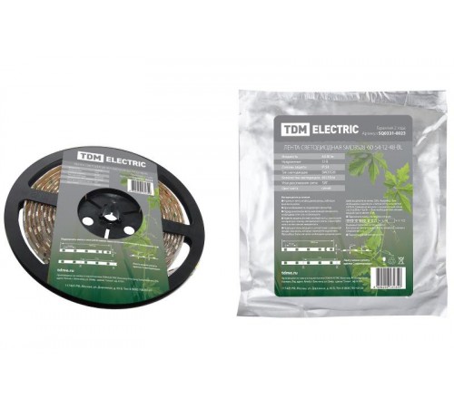 Лента светодиодная SMD3528 4,8Вт 12В синий IP54 5м  SQ0331-0023  TDM