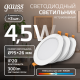Светильник  Basic Downlight круг 4,5W 300lm 4000K 170-260V IP20 95*26 белый (3шт. в упак.) LED 1/40  9029420205T  Gauss