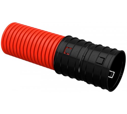 Труба гофр. двустенная ПНД d=125мм красная (50м CTG12-125-K04-050-R  IEK