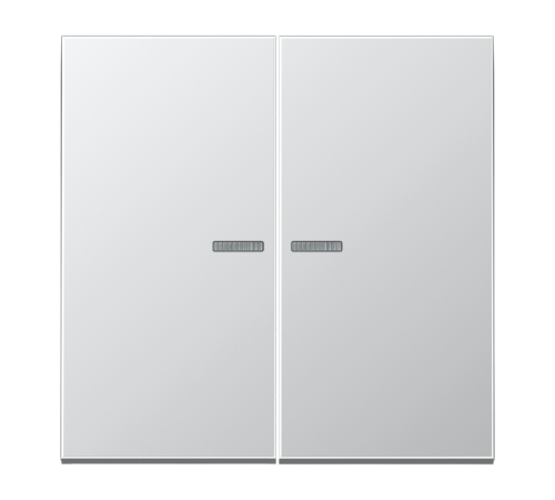 Двойная клавиша с окошками для балансирных механизмов выключателей (кнопок), в комплекте с CD95HP (крепежный элемент), возможно IP44; металл; алюминий