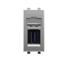 USB 3.0 розетка модульная, тип А-А, "Avanti", "Закаленная сталь", 1модуль  4404301  DKC
