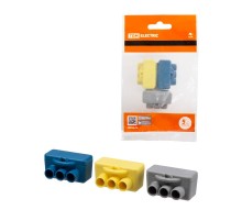 Набор клемм винтовых изолированных КВИ-3 для Al и Cu проводов (6,0мм2) (серая, синяя, желтая)  SQ0510-0606  TDM