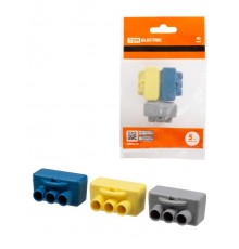 Набор клемм винтовых изолированных КВИ-3 для Al и Cu проводов (6,0мм2) (серая, синяя, желтая)  SQ0510-0606  TDM