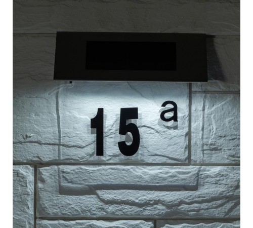 Светильник уличный настенный указатель Номер дома 2 ERASF22-40 на солнечных батареях 4 LED  Б0053390  ЭРА